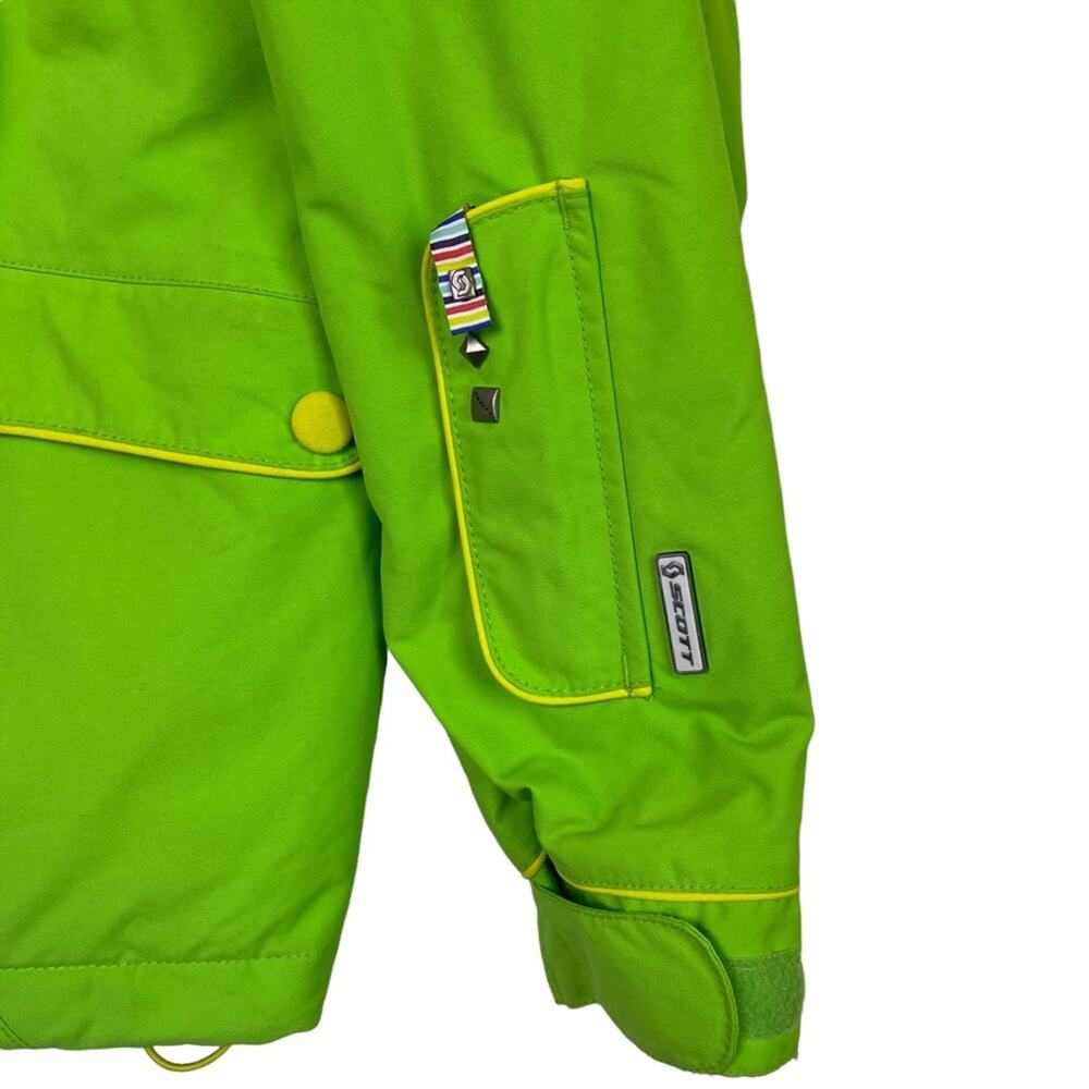 Scott Outerwear Women's Bright Green Hooded Full Zip Ski Snow Jacket Size 2 - Picture 2 of 12